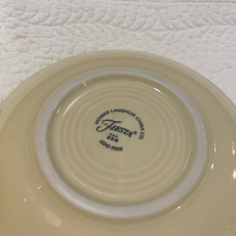 Fiesta Fiestaware Ivory off white teacup and saucer